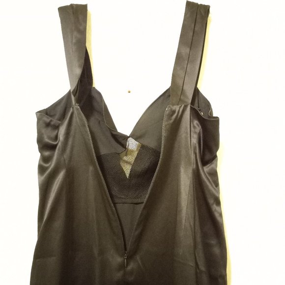 NWT Fleur Du Mal Silk Mesh Draped Dress Size 4 90s Femme Fatale Dark Princess - Picture 9 of 15